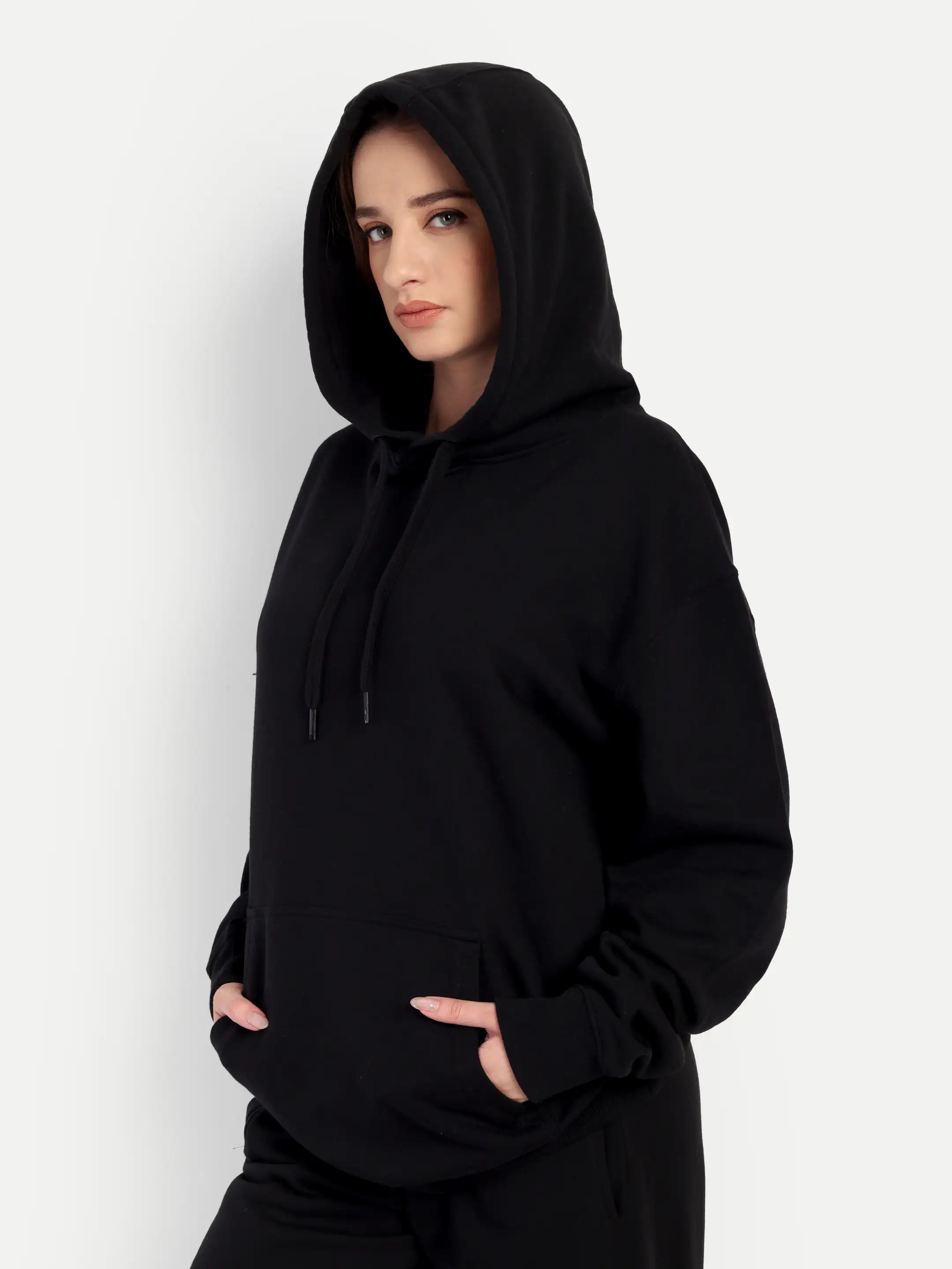 female model ecommerce photography Western Wear Hoodies
